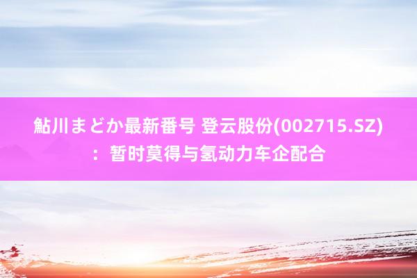 鮎川まどか最新番号 登云股份(002715.SZ)：暂时莫得与氢动力车企配合