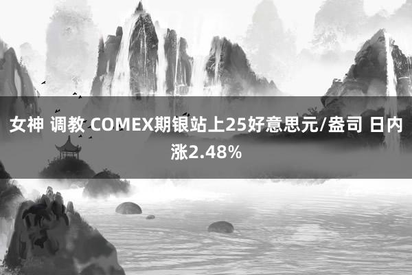 女神 调教 COMEX期银站上25好意思元/盎司 日内涨2.48%