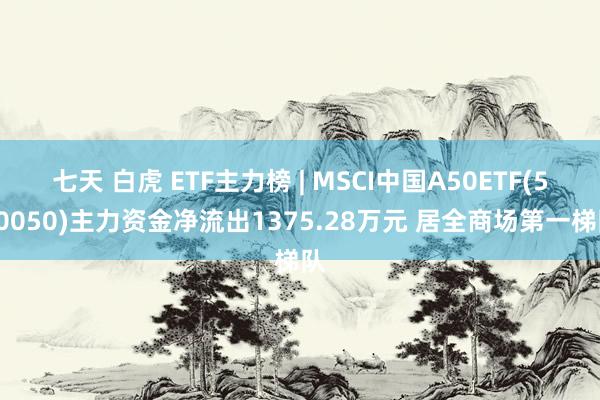 七天 白虎 ETF主力榜 | MSCI中国A50ETF(560050)主力资金净流出1375.28万元 居全商场第一梯队