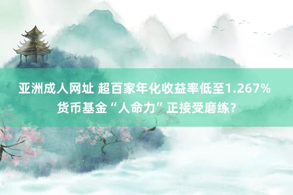 亚洲成人网址 超百家年化收益率低至1.267% 货币基金“人命力”正接受磨练？